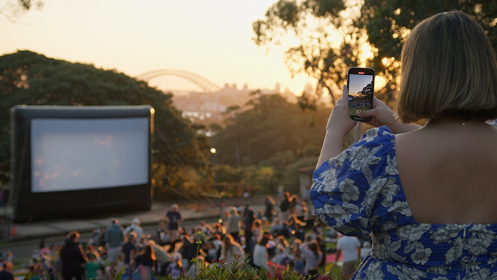 Golden hour at Harbour View Cinema