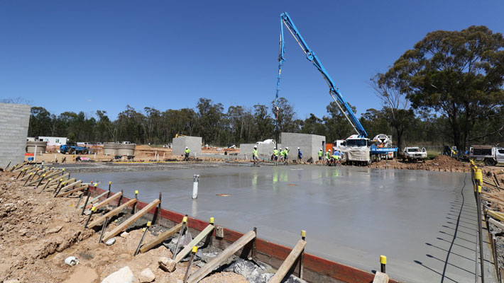 Platypus Rescue HQ - Concrete slab pour