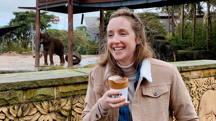 Amy Russell with her Good Edi Cup